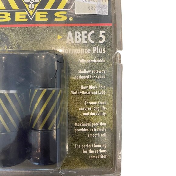 Killer Bees Roller Blade Bearings ABEC 5 Chrome Steel Black Hole Performance - Picture 2 of 3